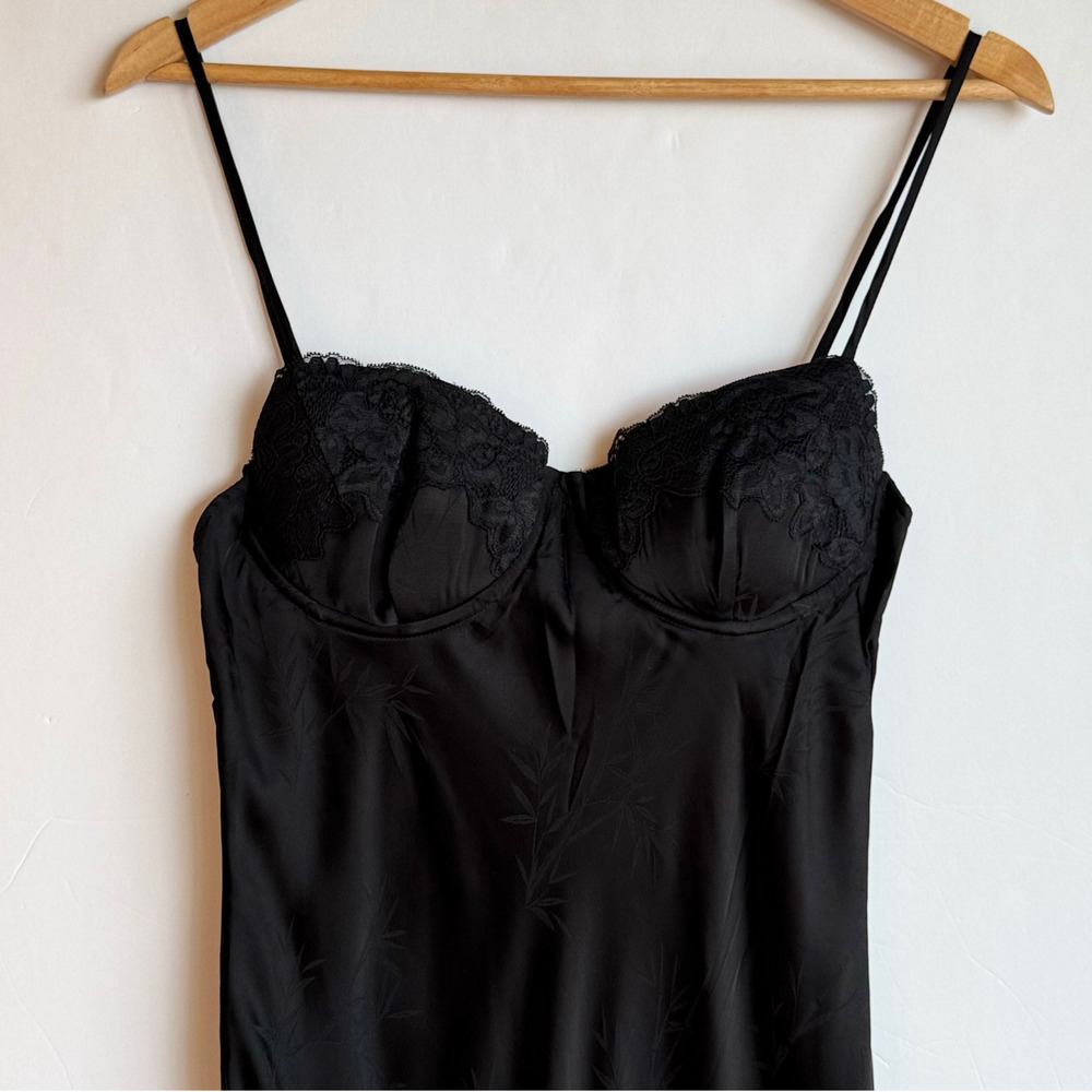 Rumored Negroni Black Lace Midi Slip Dress Fairy Grunge Witchy Y2K Size Medium - Picture 7 of 16